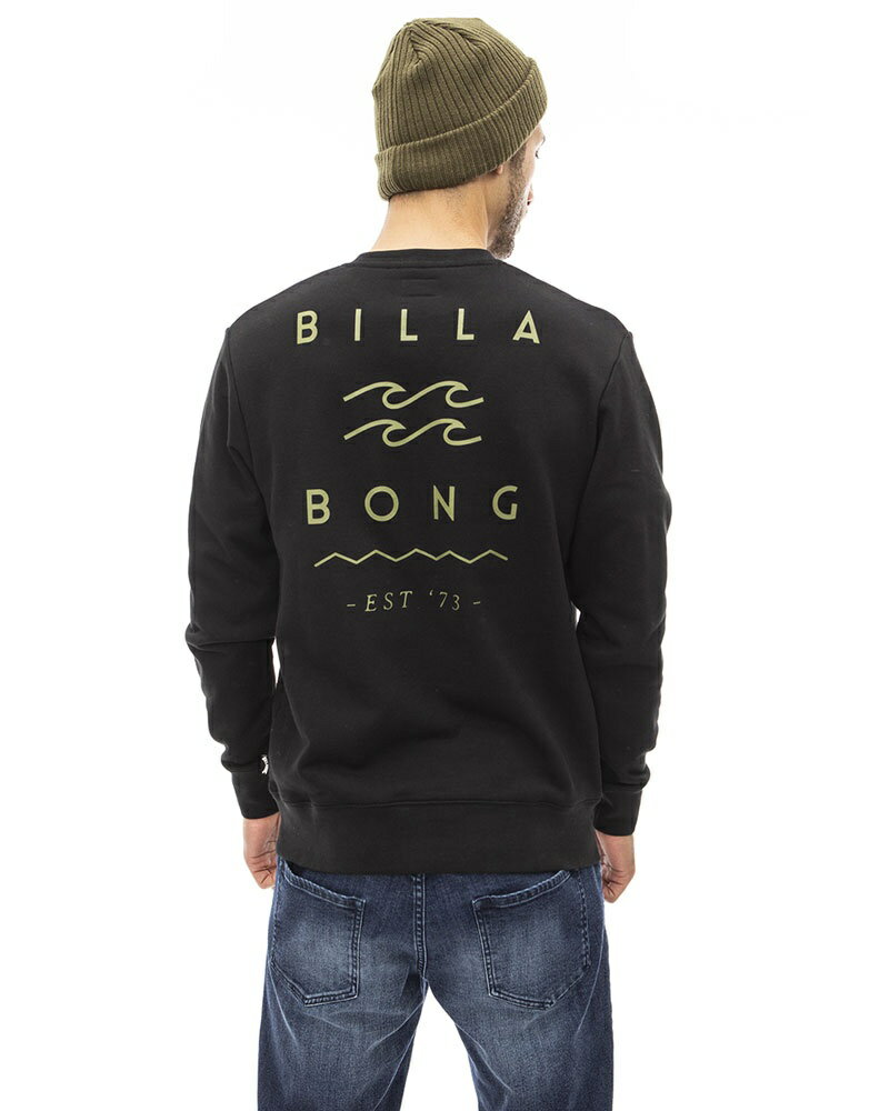 【RSL】BILLABONG 【BC012005_BLK】メンズ トレーナー 22FW ONE TIME ビラボン レギュラーフィット 裏毛素材※こちらの商品はトップスのみの販売です