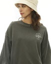 【RSL】BILLABONG 【BC014002_OFB】レディース トレーナー 22FW BALOON SLV CLEAN SCRIPT LOGO SWEAT CREW ビラボンボルーズシルエット ドロップショルダー スウェット クルーネック ヴィンテージ加工 ※こちらの商品はトップスのみの販売です