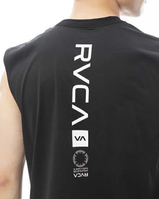 RVCAVA VENT SURF TANK ラッシュガード ルーカ メンズ ノースリーブ　 24 S/S Tシャツ 男性用 RVCAロゴ　クルーネック 　袖なし　クイックドライ　速乾性　UVプロテクション（UPF50）　