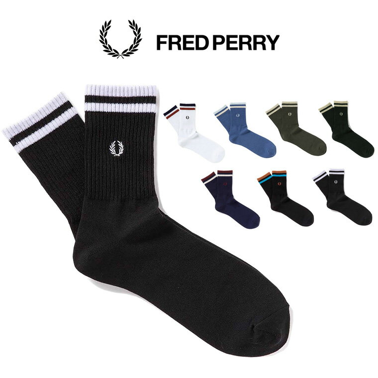 フレッドペリー 靴下 メンズ FRED PERRY フレッドペリー ティップド ショート ソックス / メンズ 靴下 父の日 ギフト Tipped Short Socks F19998