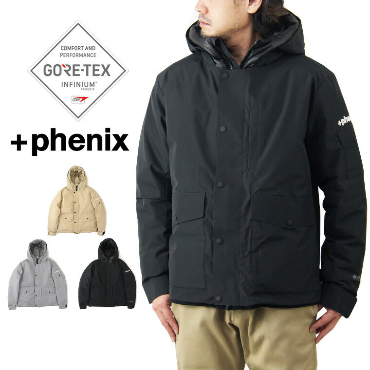 【20%OFFセール】 ＋phenix プラスフェニックス ゴアテックス インフィニアム マウンテン ダウン ジャケット / メンズ アウター ダウンジャケット ウィンドストッパー GORE-TEX INFINIUM MOUNTAIN DOWN JACKET POO-21036