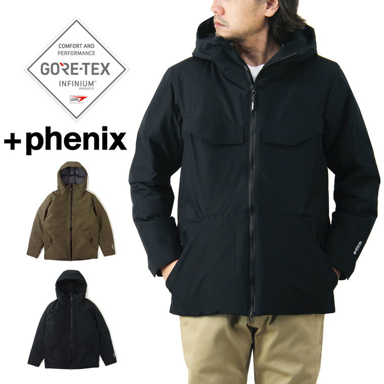 【20%OFFセール】 ＋phenix プラスフェニックス ゴアテックス インフィニアム ビッグ ポケット ダウン ジャケット / メンズ アウター ダウンジャケット GORE-TEX INFINIUM BIG POCKET Down Jacket POO-22057