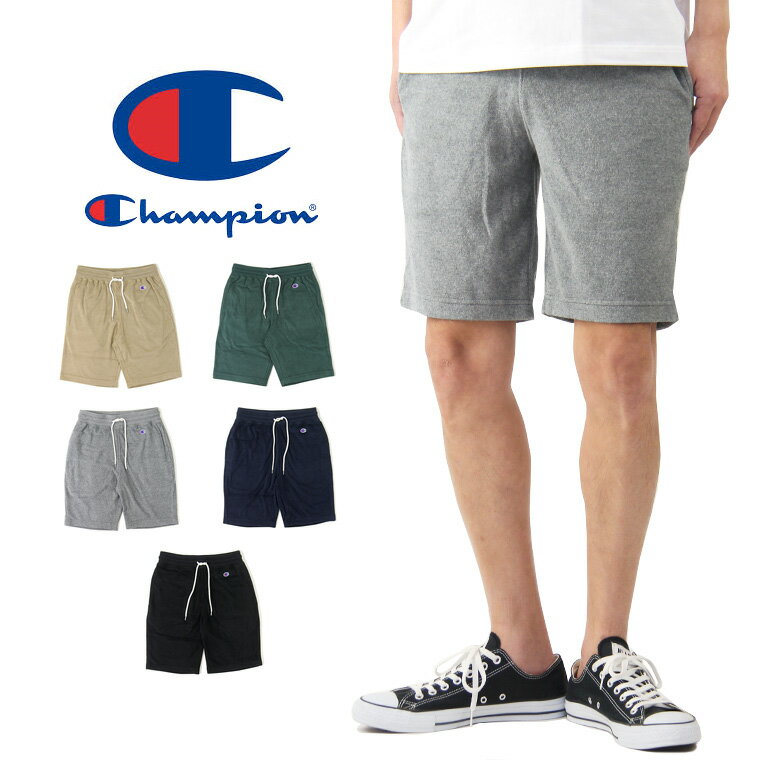 【10%OFFセール】 Champion チャンピオン パイル ショーツ / メンズ ショートパンツ 短パン タオル地 父の日 ギフト C3-X516