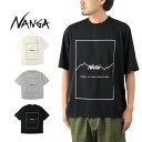 NANGA ナンガ ドライミックス フレームロゴ Tシャツ / メンズ 半袖 ドライミックス 吸水速乾性 アウトドア DRY MIX FRAME LOGO TEE NW2221-1G503