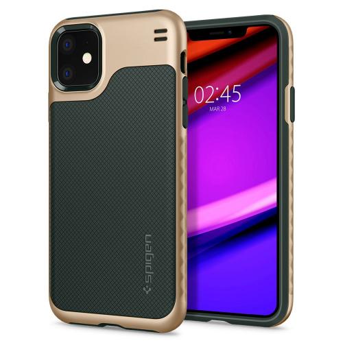 iPhone11 ケース spigen Hybrid NX Forest Green ハイブリッドnx フォレストグリーン ACS00289 米軍MIL規格取得 落下 衝撃 吸収 Black 6.1inch /在庫あり/ アイフォン11 カバー スマホケース