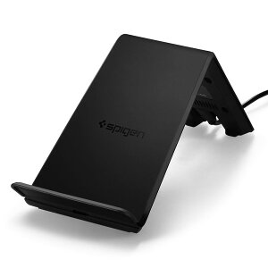 spigen ワイヤレス充電器 [ 急速充電 2コイル 置くだけ充電 ] Qi規格対応 ワイヤレスチャージャー ブラック 000CH21378 /在庫あり/ チー バッテリー チャージャー