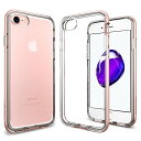 あす楽 iPhoneSE 第2世代 / iPhone8 / iPhone7 / iPhone6s iPhone6 ケース spigen ネオハイブリッド クリスタル ローズゴールド Neo Hybrid Crystal Rose Gold 042CS20524 /在庫有り/ アイフォン8 bumper 二重構造 送料無料 バンパーおしゃれ