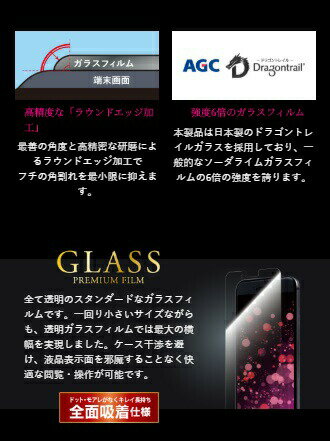 ポイント10倍 アイフォンse 第2世代 iPhone8 ガラスフィルム ドラゴントレイル 超透明 光沢 LP-I9FGD LEPLUS「GLASS PREMIUM FILM」 /在庫あり/ 送料無料 アイフォン8 液晶保護 指紋