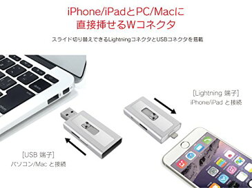 送料無料 iPhone Lightningコネクタ搭載 SDカードリーダーライター 「Switch Memor y（スイッチメモリー）」 ローズゴールド microSDカードリーダーライター LP-LNRW01RG /在庫あり/ ライトニング スマホ