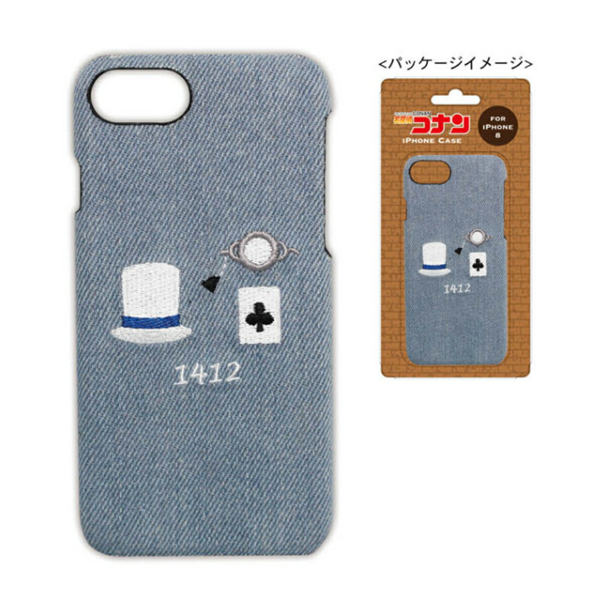 アイフォン8 iphone8 iphone7 ケース 名探偵コナン デニム モチーフ柄 怪盗キッド CO-IC002 /在庫あり/ Detective CONAN トーシンパック キッド アイフォーン8 カバー スマホケース