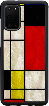 Galaxy S20 SC-51A SCG01 天然貝ケース Mondrian ブラックフレーム I18773GS20 アイキンス モンドリアン /在庫あり/ 送料無料 ギャラクシーs20 5G おしゃれ