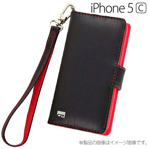【送料無料】iPhone5c レザー ケース Cut&Paste Stitch Line Leather Case for iphone5c ブラック・レッド CP13004-LFBR/在庫あり/スマホケース・アイフォン・ファイブシー