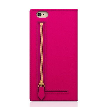 送料無料 iPhone6s / 6 レザー ケース 本革 SLG Design Saffiano Zipper Case ホットピンク 手帳型 SD6658iP6S /在庫有り/アイフォンse iphone8 スマホケース カバー お財布