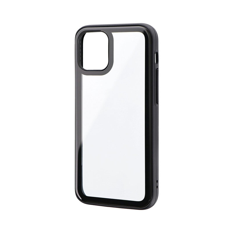 アイフォン12ミニ iPhone 12 mini ラウンドエッジガラスシェルケース「SHELL GLASS Round」 ブラック LP-IS20SGRBK /在庫あり/ 送料無料 ケース カバー おしゃれ