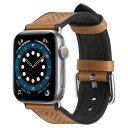 あす楽 Apple Watch Series SE/6/5/4 44mm Apple Watch Series 3/2/1 42mm spigen レザーバンド レトロフィット Watch Band Retro Fit Brown 062MP25078 /在庫あり/ 送料無料【アップルウォッチ ブラウン 】おしゃれ