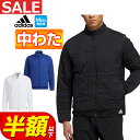 【40％OFF・セール・SALE】秋冬 モデル adidas アディダス ゴルフウェア BO213 ワードキルティング 保温 中わた 長袖 ジャケット [ストレッチ 保温 撥水] （メンズ） その1