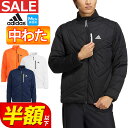 アディダス 【50％OFF半額以下・セール・SALE】秋 冬 adidas アディダス ゴルフウェア DJ566 ビッグアディダスロゴ 保温 中わた 中綿 長袖 フルジップ ジャケット [ストレッチ 防風 保温 撥水] （メンズ）