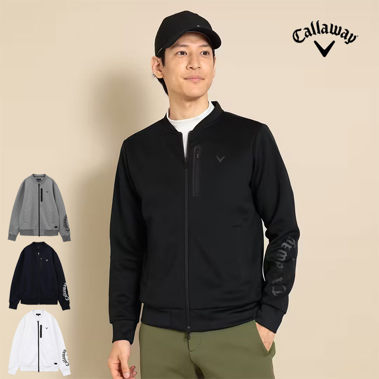 【30%OFF・SALE・セール】秋 冬 Callaway GOLF キャロウェイ ゴルフウェア C23217100 ダンボール スウェット ブルゾン メンズ 