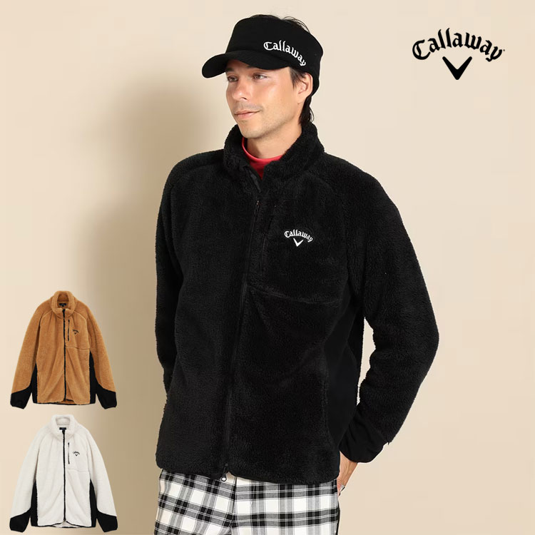 【30％OFF SALE セール】2023年 秋 冬 Callaway GOLF キャロウェイ ゴルフウェア C23217105 ニット ボア ブルゾン 保温性 (メンズ)