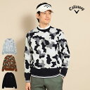 【40%OFF・SALE・セール】秋 冬 Callaway GOLF キャロウェイ ゴルフウェア C23218102 カモフラ柄 ジャカード クルーネック ニッ...