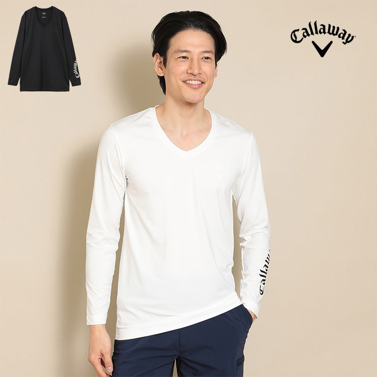 【本日抽選で最大100%ポイントバック！要エントリー】2024年 春 夏 Callaway GOLF キャロウェイ ゴルフウェア C24932101 クールコア 天竺 Vネック インナーシャツ [超吸収、超拡散、冷却効果、吸汗速乾性、UPF50] (メンズ)【U10】 その1