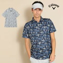 【50%OFF・半額以下・SALE・セール】春 夏 Callaway GOLF キャロウェイ ゴルフウェア C24134114 アートプリント カノコ半袖 シャ...