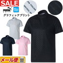 プーマ 【50％OFF・半額以下・SALE・セール】【日本正規品】春 夏 PUMA プーマ ゴルフウェア 622406 グラフィック ストライプ SS モックネック シャツ （メンズ）