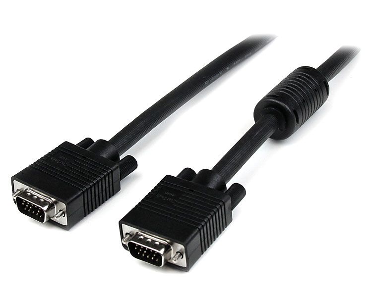 StarTech.com 15m 高解像度VGA(アナログRGB)同軸ディスプレイケーブル 高密度D-Sub15ピン(ミニ) オス-高密度D-Sub15ピン(ミニ) オス 1920x1200 ブラック MXTMMHQ15M