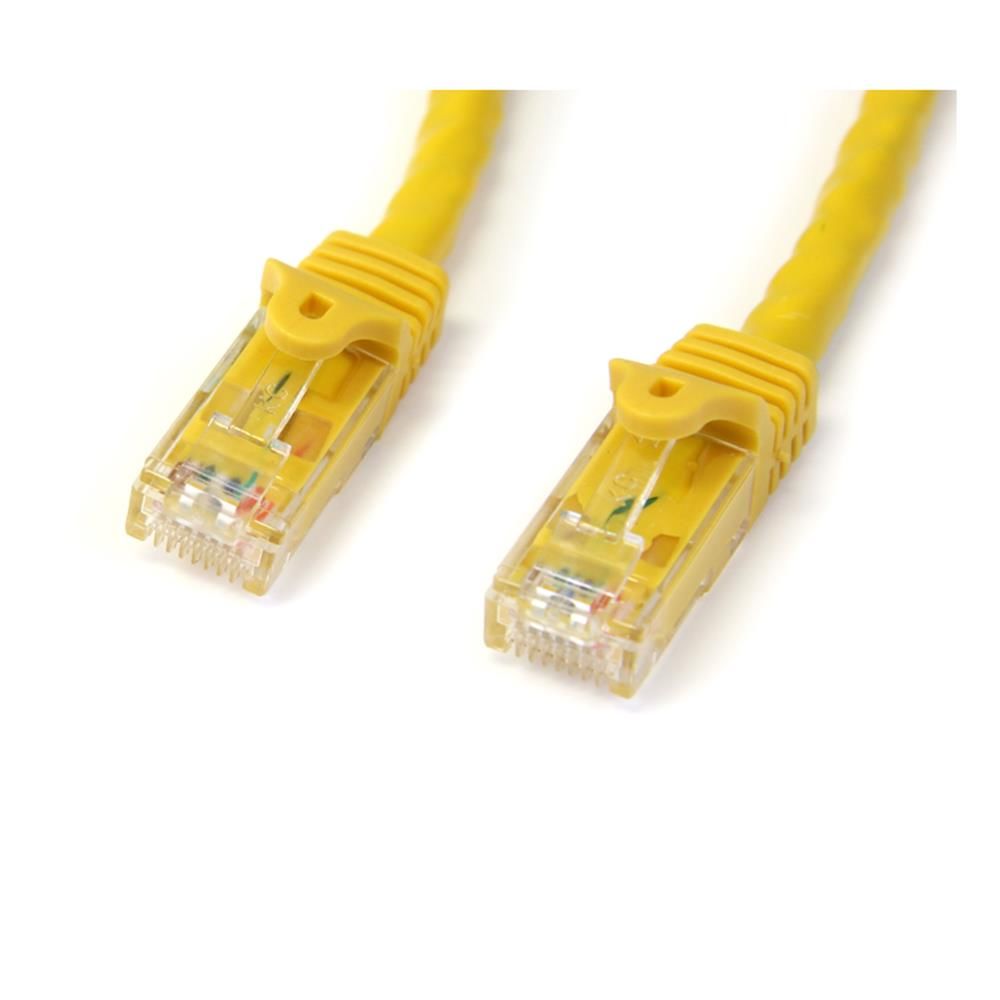 StarTech.com 1m カテゴリー6 LANケーブル イエロー RJ45モールディングコネクタ(ツメ折れ防止カバー付き) ギガビットイーサネット対応..