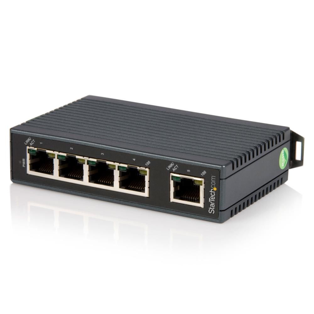 StarTech.com 5ポート産業用スイッチングハブHUB DINレールに取付け可能LAN用ハブ 10/100Mbps対応ネットワークハブ 12-48VDCターミナルブロック Energy Efficient Ethernet (EEE)対応 IES5102 時間指定不可