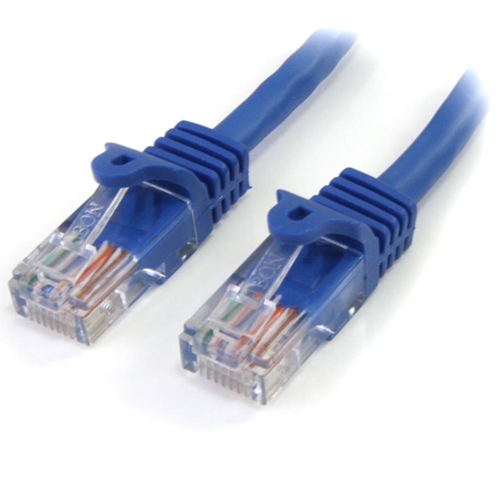 StarTech.com 2m カテゴリー5e LANケーブル ブルー RJ45コネクタ(ツメ折れ防止カバー付き) イーサネット対応Cat5e UTPケーブル 45PAT2MBL