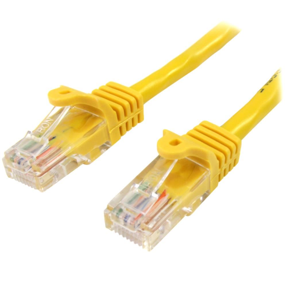 StarTech.com 5m カテゴリー5e LANケーブル イエロー RJ45コネクタ(ツメ折れ防止カバー付き) イーサネット対応Cat5e UTPケーブル 45PAT5MYL