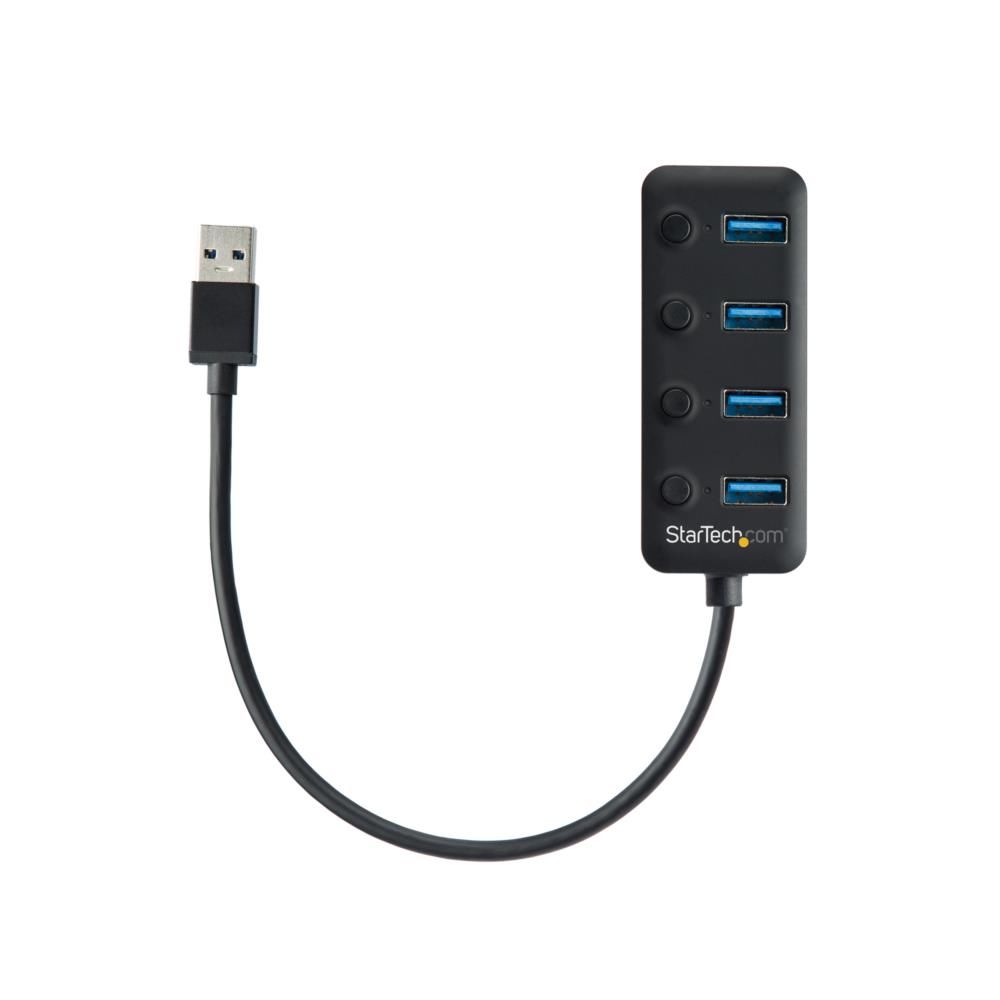 Rakuten - StarTech.com USB 3.0ハブ USB-Aポートを4口搭載 各ポートごとにオン/オフ・スイッチ付き バスパワー対応USBポート拡張 USB 3.0ポート増設 HB30A4AIB