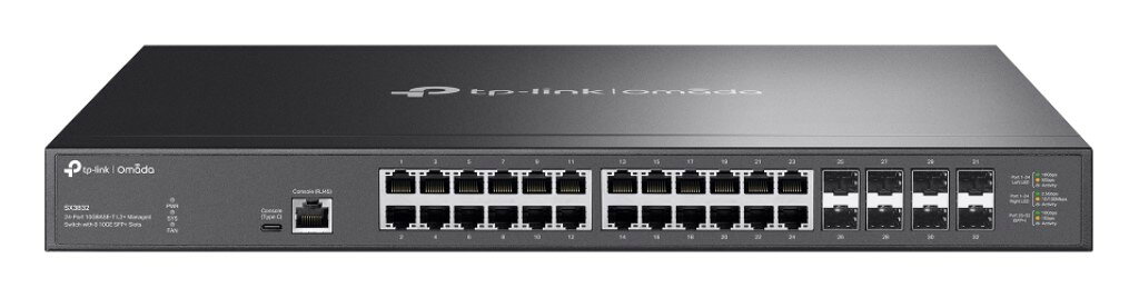 TP-Link Omada 10GBASE-Tポートx24 L2 マネージスイッチ SX3832(UN)