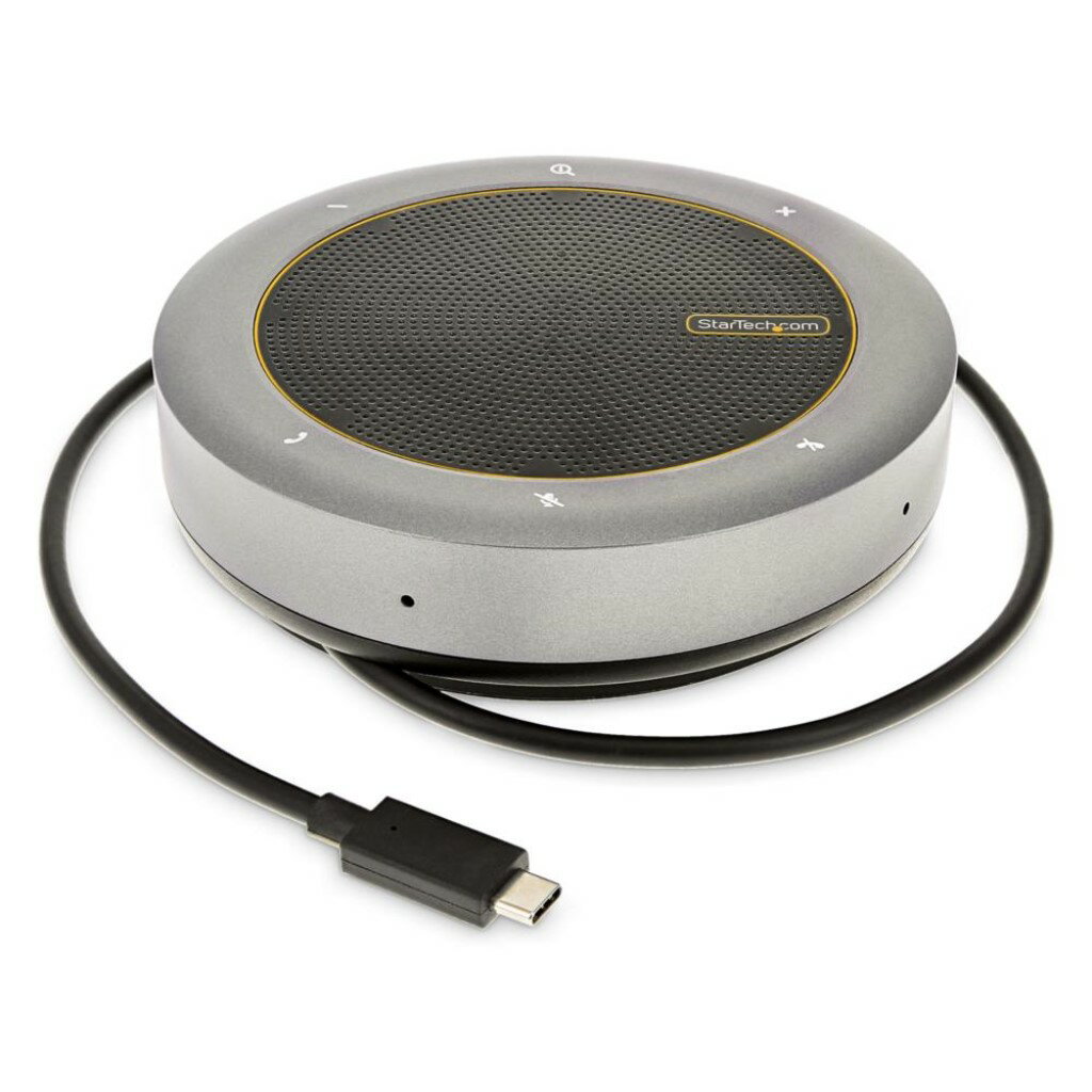 StarTech.com ドッキングステーション/USB-C接続/スピーカーフォン内蔵/シングルモニター/4K60Hz HDMIまたはVGA/100W USB PDパススルー/2x USB-A/ソフトフォン オンライン ビデオ会議 Teams Zoom/Type-C マルチポート アダプター/タイプC マルチハブ DKTBRSPMPD