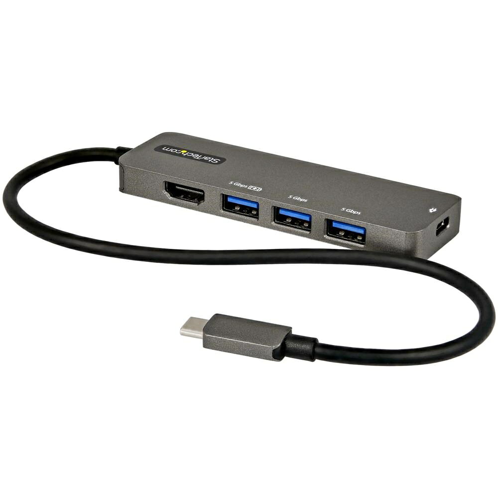 Rakuten - StarTech.com USB Type-C マルチ変換アダプター/USB-C-HDMI 2.0b 4K60Hz(HDR10)/100W Power Deliveryパススルー対応/USB 3.0 ポートx4/USB-Cマルチハブ DKT30CHPD3