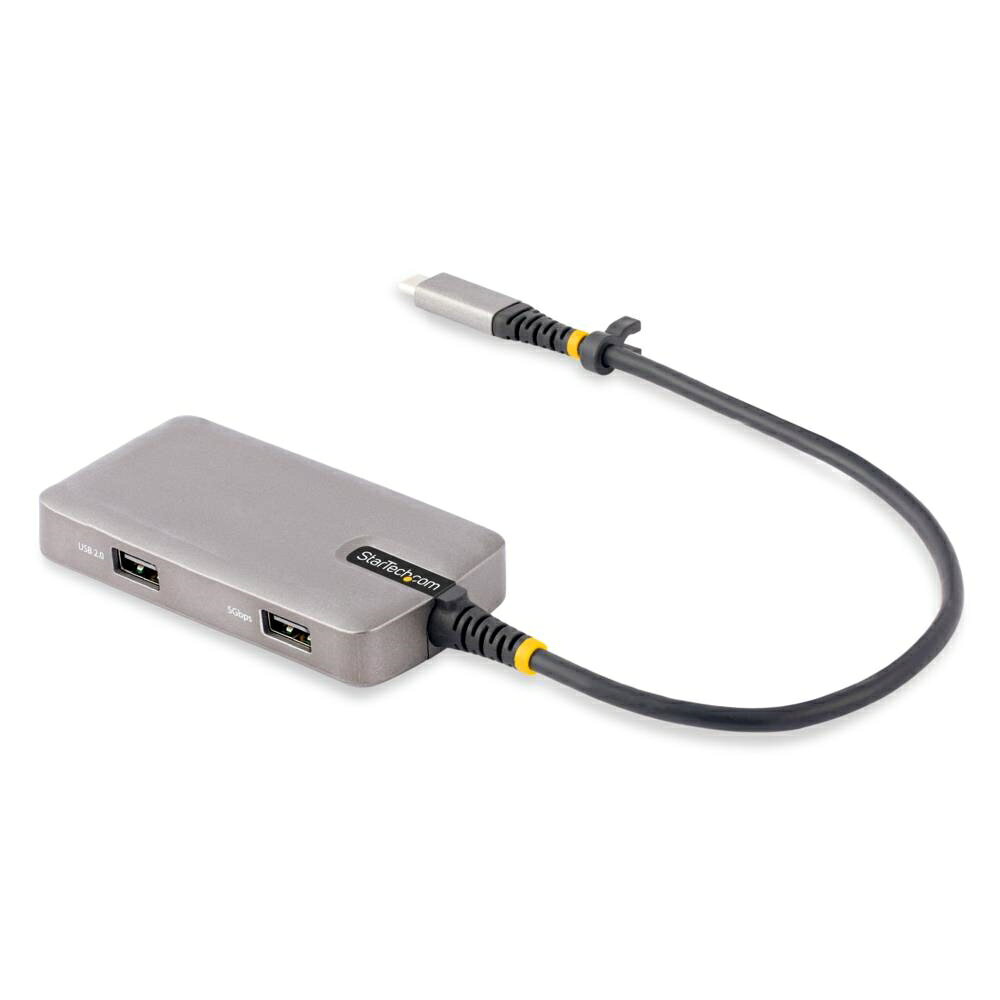 Rakuten - StarTech.com マルチポートアダプター/USB-C接続/シングルモニター/4K60Hz HDMI/HDR10/100W USB PDパススルー/3x USB-A/30cm 一体型ケーブル/各種OS対応/スペースグレー/Type C ドッキングステーション/多機能 ハブ 104B-USBC-MULTIPORT