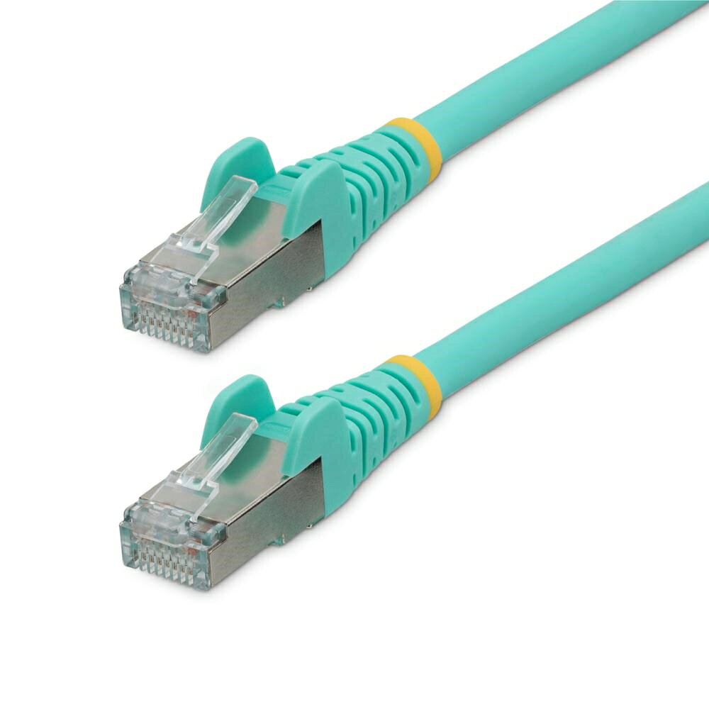 乐天商城 - StarTech.com カテゴリー6A LANケーブル/10m/アクア/LSZH(低煙ゼロハロゲン)/10GbE 500MHz/100W PoE++/S/FTP/ETL認証済/ツメ折れ防止機構付 RJ45コネクター/ハロゲンフリー CAT6A 有線LAN ネットワークイーサネット ケーブル NLAQ-10M-CAT6A-PATCH