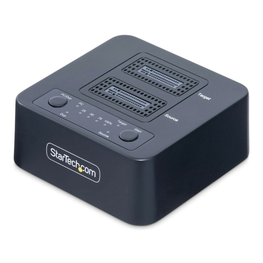 StarTech.com M.2 NVMe SSDスタンド/1対1/独立型 コピー機/最大90GBpm/USB 3.2 Type-A Type-C接続対応(20Gbps)/デュアルベイ クローン デュプリケーター M2-HDD-DUPLICATOR-N1