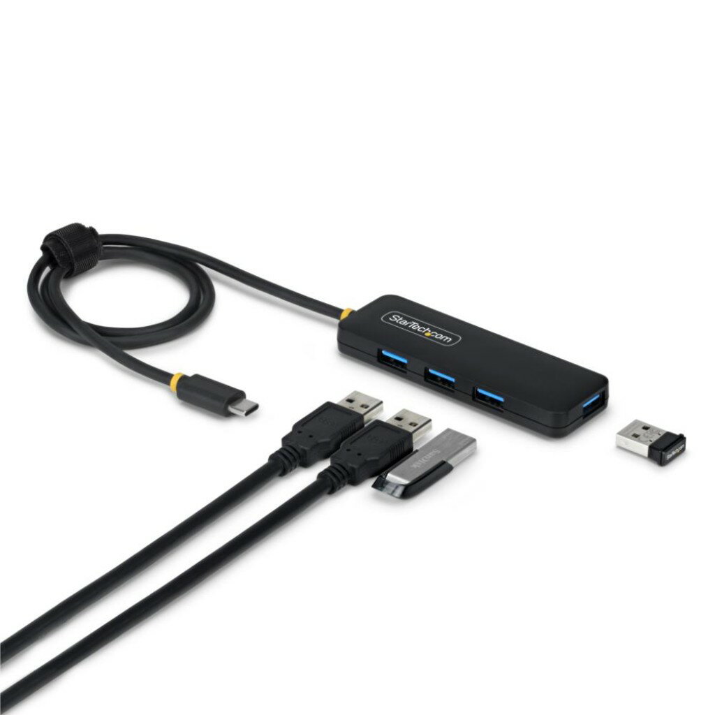 Rakuten - StarTech.com USB-Cハブ/4ポート USB-A/5Gbps/バスパワー/PCR樹脂筐体/61cmロングケーブル/小型・軽量 USB増設アダプター H5C4A-USB-HUB-2