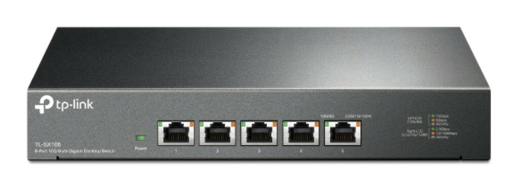 商品説明5つの10ギガビットポートが、10G/マルチギガビット帯域幅とデバイスのパフォーマンスを最大限に高め、最大100Gbpsのスイッチング容量を提供。10G NAS・サーバー・10G PCIeアダプター/NIC・ゲーミングPC・2.5G/5G/10G WiFi 6 AP・8K動画等で超高速接続を実現。LANパーティー・ホームエンターテインメント・小規模オフィス・ワークステーションの超高速接続用に設計。5スピード(100Mbps/1G/2.5G/5G/10G)接続に対応するオートネゴシエーション機能で、最適なパフォーマンスを提供。革新的なファンレス設計によって静かな動作音を実現し、さまざまな家庭やビジネスの場に最適。技術者がいなくても手軽に設置可能ITEM INFORMATION製品タイプスイッチングハブ仕様■規格&プロトコル:IEEE 802.3、802.3u、802.3ab、802.3x、802.1p、802.3an、802.3bz■インターフェース:100Mbps/1Gbps/2.5Gbps/5Gbps/10Gbpsポートx5、Auto-Negotiation・Auto-MDI/MDIX対応■ファンの数量:ファンレス■電源:外部電源アダプター(出力:12 VDC / 2.0 A)■LED:System Powerx1、Link/Act LEDx5(各RJ45ポートに搭載)■寸法:226x131x35mm■最大消費電力:21.4W■スイッチング容量:100Gbps■パケット転送レート:74.4Mpps■MACアドレステーブル:32K■パケットバッファメモリー:2Mb■ジャンボフレーム:10KB■高度な機能:802.3X フロー制御、802.1p/DSCP QoS■伝送方式:ストア&フォワード■認証:CE、FCC、RoHS■パッケージ内容:TL-SX105本体、電源アダプター、設定ガイド、ゴム足■動作環境:動作温度 0℃〜50℃、保存温度 -40℃〜70℃、動作湿度 10%〜90% RH 結露を避けてください、保存湿度 5%〜90% RH 結露を避けてくださいVCCI適合 Class-BRoHS指令RoHS2電気用品安全法(PSE)適合J-Moss対象外電気用品安全法(PSE) 対象製品電源アダプター