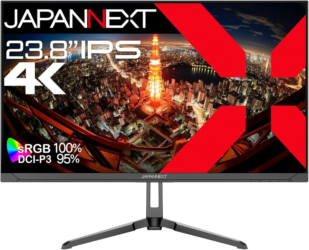 ジャパンネクスト 23.8インチ 4K液晶ディスプレイ(3840x2160/IPS/DPx2/HDMIx2/スピーカー/チルト/非光沢/2年保証) JN-IPS2380UHDR 時間指定不可