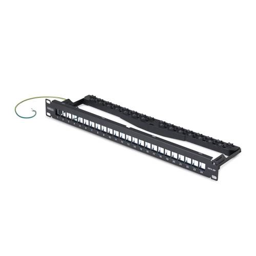 StarTech.com パッチパネル/ラックマウント型/1U 24ポート/ブランクキーストーン/RJ45 STP対応/ケーブル管理バー付き/データセンター LAN配線向け C6PANELSTP241U 時間指定不可