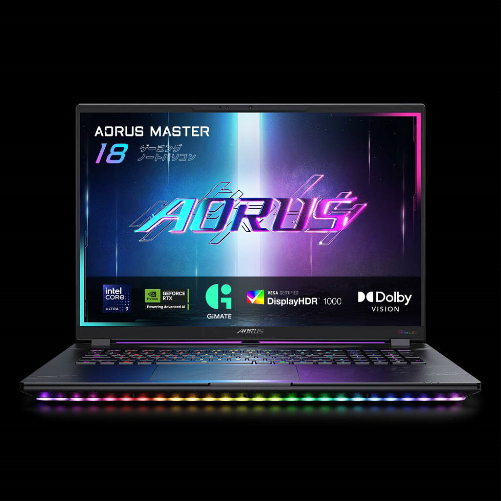 GIGABYTE AORUS MASTER 18(Intel Core Ultra 9/RTX5080/DDR5 16GBx2/Gen4 1TB+Gen4 1TB/Win11 Pro/英語配列) AORUS MASTER 18 BYHC5JPD65JP 時間指定不可