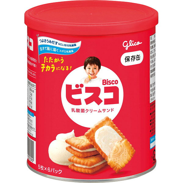 商品説明昭和8年より発売している「ビスコ坊や」でおなじみの「ビスコ」の保存食・クリームサンドビスケットなので、小さなお子様からお年寄りの方まで食べやすく、幅広い年齢の方にお勧めです。5枚ずつ分包したものが6袋入っているので、みんなで分けやすくなっています。エージレス入りで、製造後5年間の長期保存が可能です。●ビスコ5枚×6●賞味期間=5年6ヶ月ITEM INFORMATIONJAN4901005005037アレルギー表示特定原材料乳、小麦