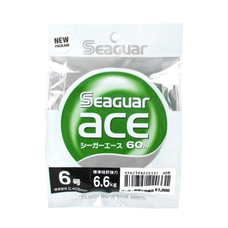 クレハ合繊(KUREHAGOHSEN) シーガーエース 60m 6号 クリア 【ネコポス 対象商品】