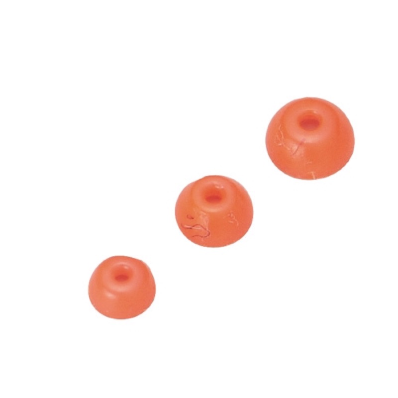 釣研(Tsuriken) シモリ玉 半円シモリ 中 オレンジ 【ネコポス 対象商品】