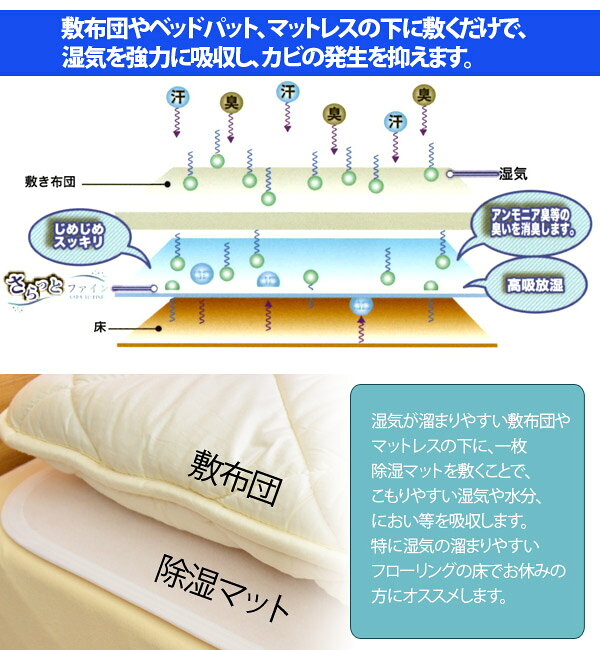 【訳あり商品】返品・交換不可　【日本製】さらっとファイン センサー付 除湿マッ...