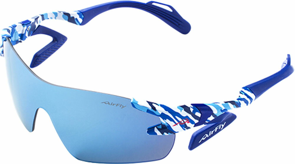 エアフライ Airfly AF301C4 スポーツサングラス_AF−301_C−4 鼻パッドのないスポーツサングラス AF−301 C−4 BLUE CAMOUFLAGE