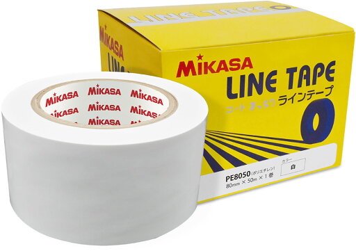 ミカサ(MIKASA) ACLTPE8050 ラインテープ80MM 1ケイリ ホワイト ラインテープ 白 伸びないタイプ 8cm幅 1巻入 フットサル用 伸縮なし 直線 ミカサ(MIKASA) ACLTPE8050 ラインテープ80MM 1ケイリ ホワイト ラインテープ 白 伸びないタイプ 8cm幅 1巻入 フットサル用 伸縮なし 直線